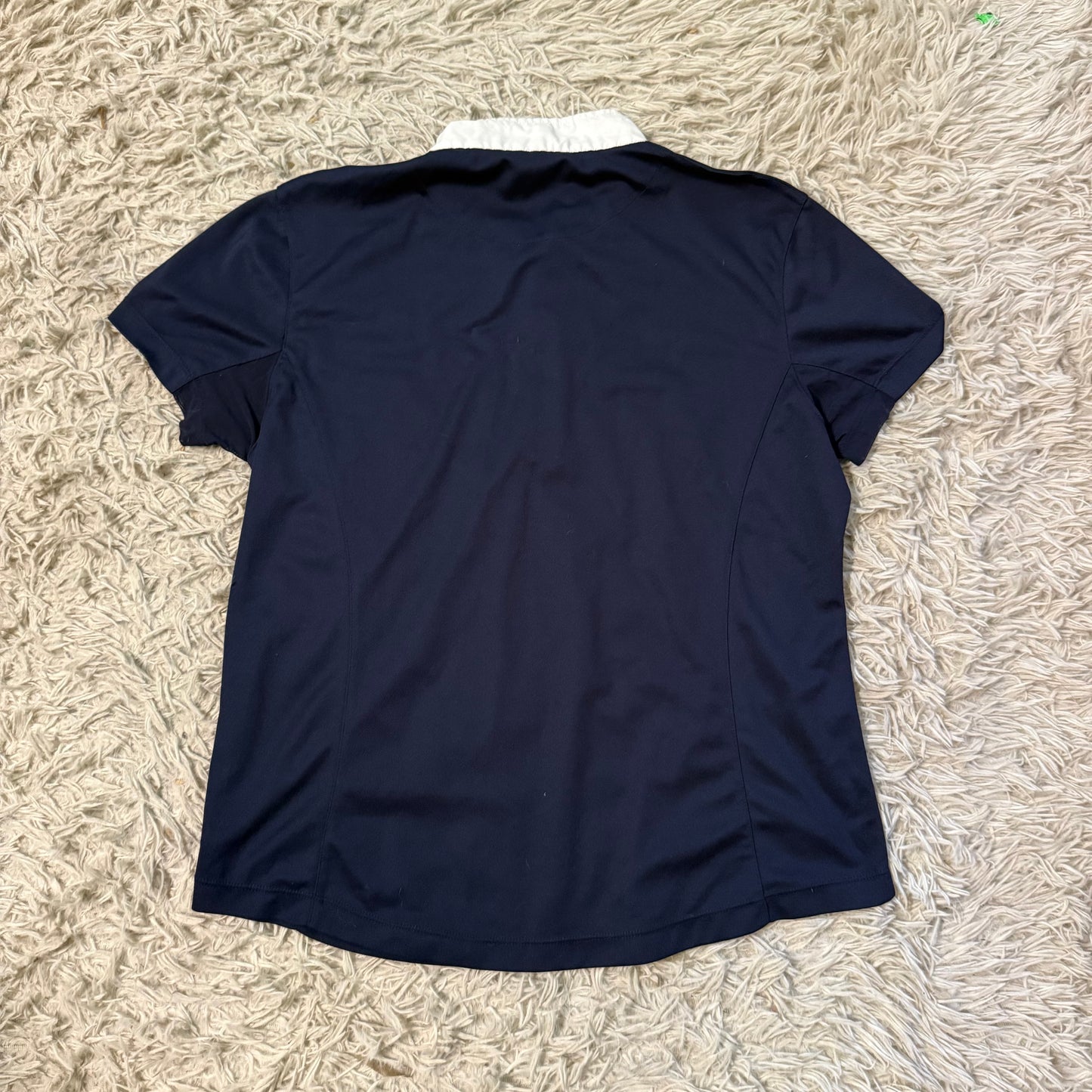Women’s Size 14 Navy Horze Short Sleeve Horseback Riding Show Shirt