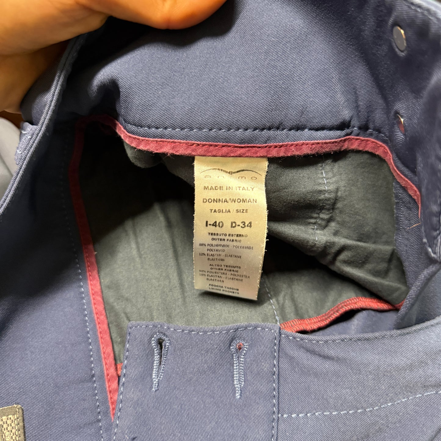 Women’s Size IT40 Blue Animo Knee Patch Horseback Riding Breeches