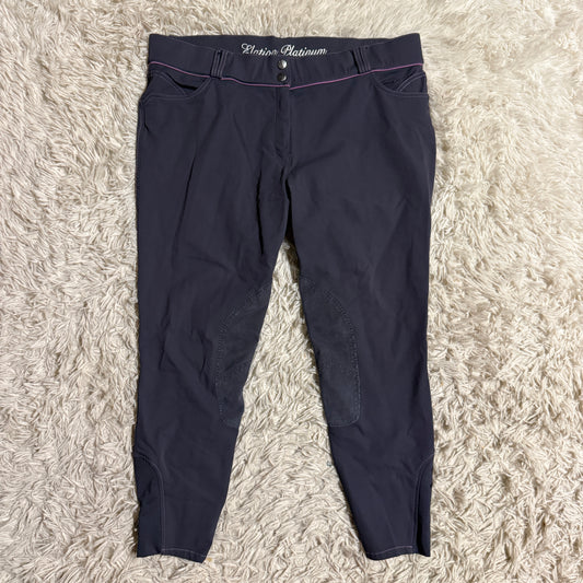 Women’s Size 36R Grey Elation Knee Patch Horseback Riding Breeches