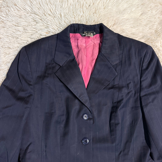 Women’s Size 14T Slim Navy Striped Grand Prix Horseback Riding Show Coat