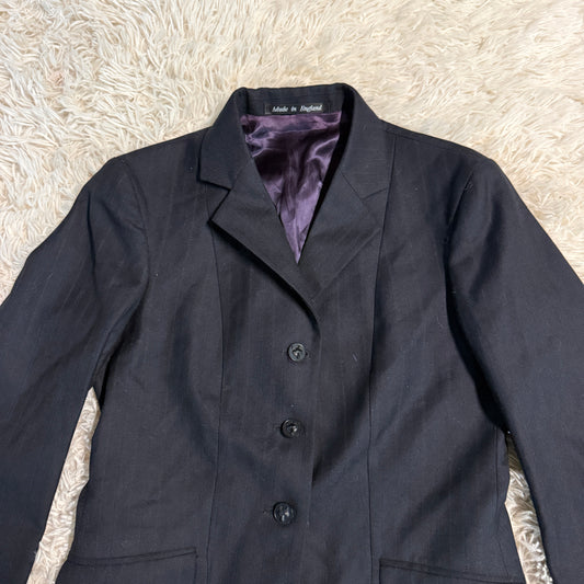 Women’s Size 12R Black Heythrop Wool Horseback Riding Show Coat