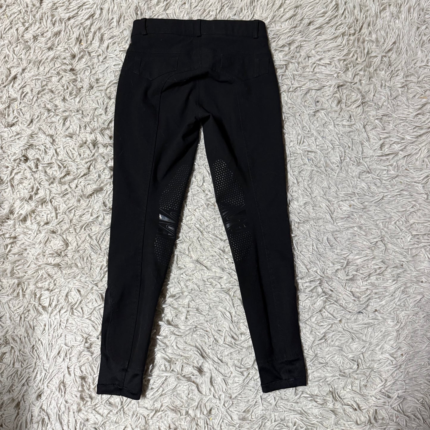 Child’s Size 12 Years Black QHP Knee Patch Horseback Riding Breeches