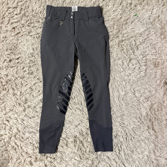 Women’s Size 24R Grey Kastel Denmark Knee Patch Horseback Riding Breeches