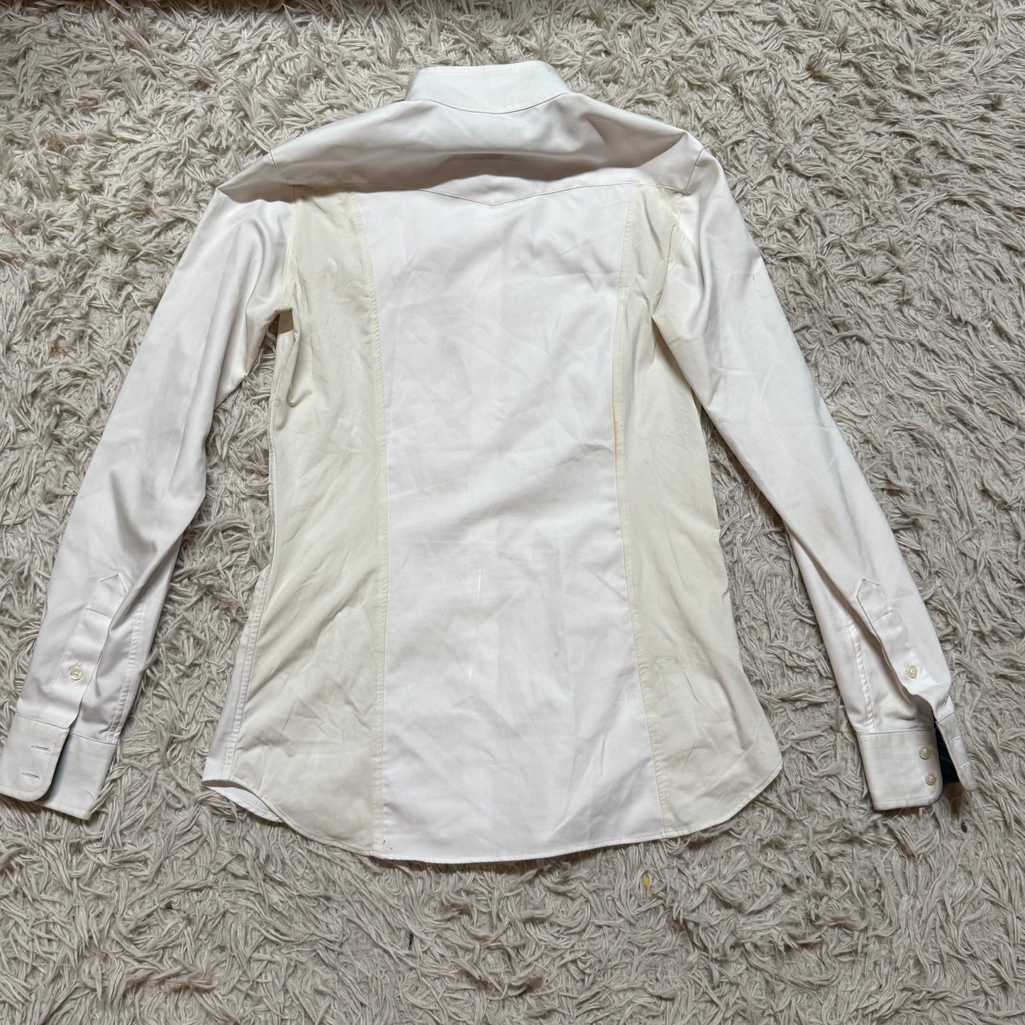 Women’s Small White Essex Classics Long Sleeve Horseback Riding Show Shirt