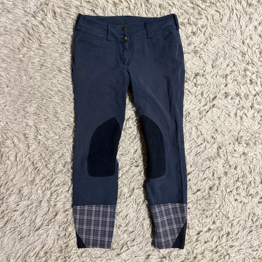 Women’s Size 30L Navy Knee Patch Horseback Riding Breeches