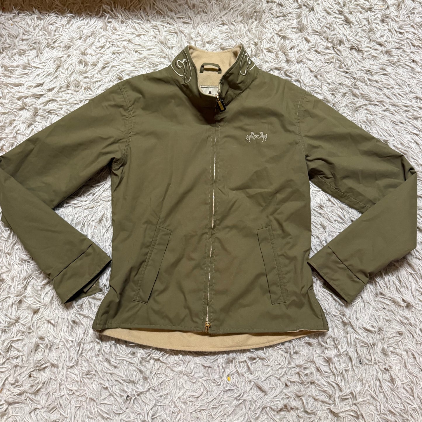 Women’s Small Green Equine Couture Winter Horseback Riding Jacket