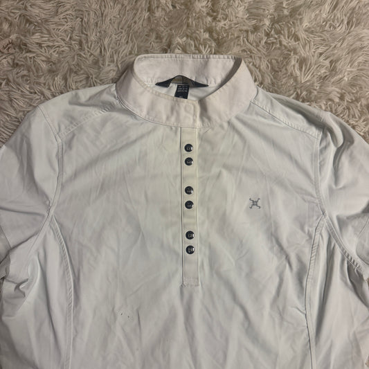 Women’s XL White Tredstep Short Sleeve Horseback Riding Show Shirt
