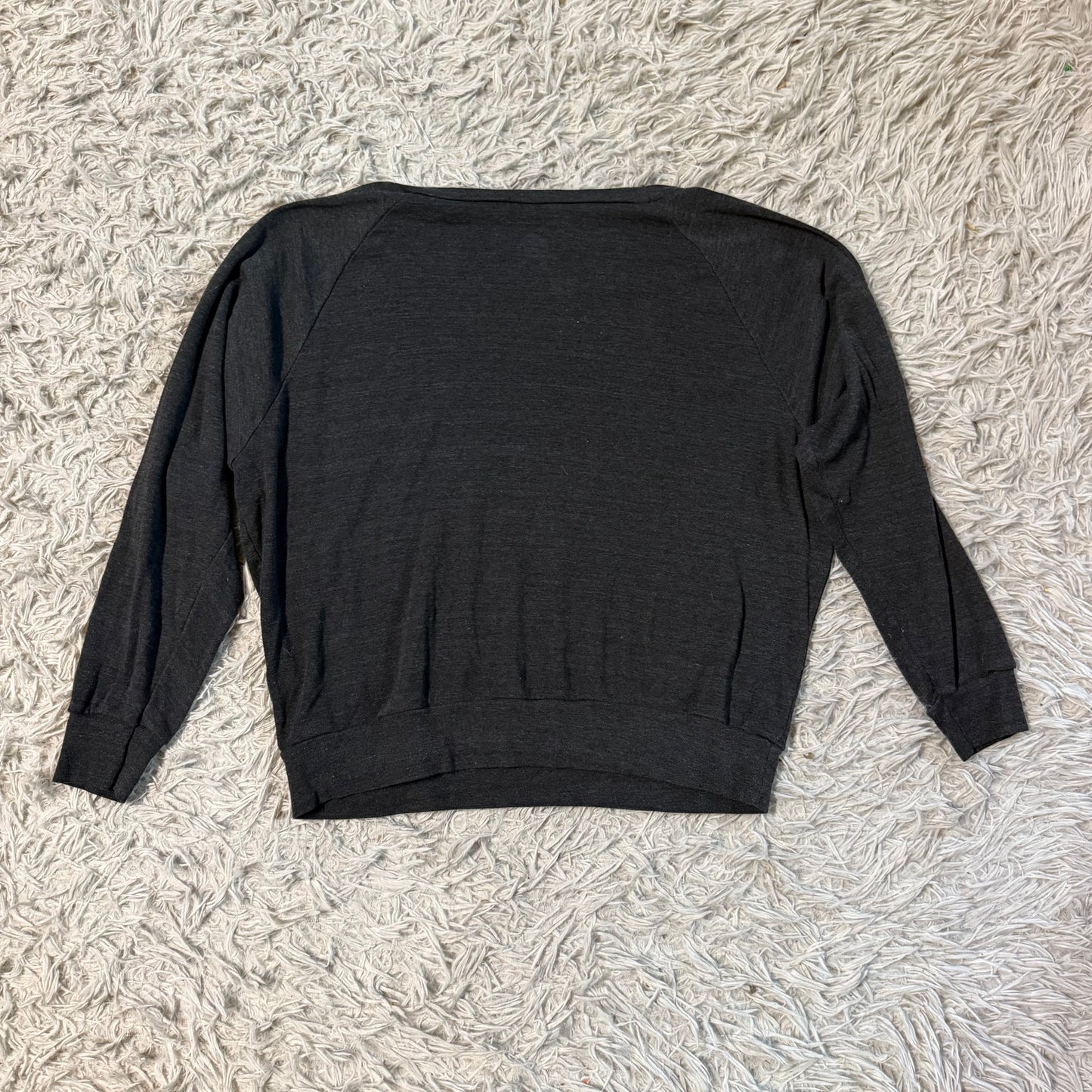 Women’s Medium Grey One Horse Follow Your Heart Horseback Riding Long Sleeve Top
