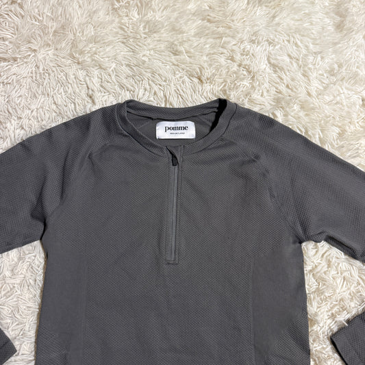 Women’s M/L Grey Pomme Long Sleeve Winter Horseback Riding Shirt