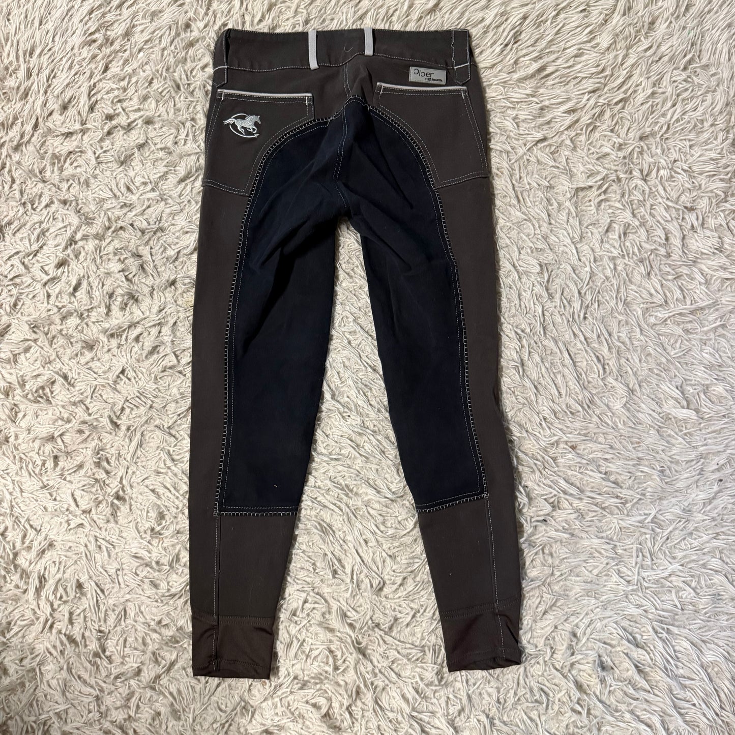Women’s Size 24R Grey Smartpak Piper Full Seat Horseback Riding Breeches