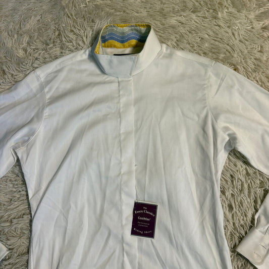 New Women’s Size 38 White Essex Classics Long Sleeve Horseback Riding Show Shirt