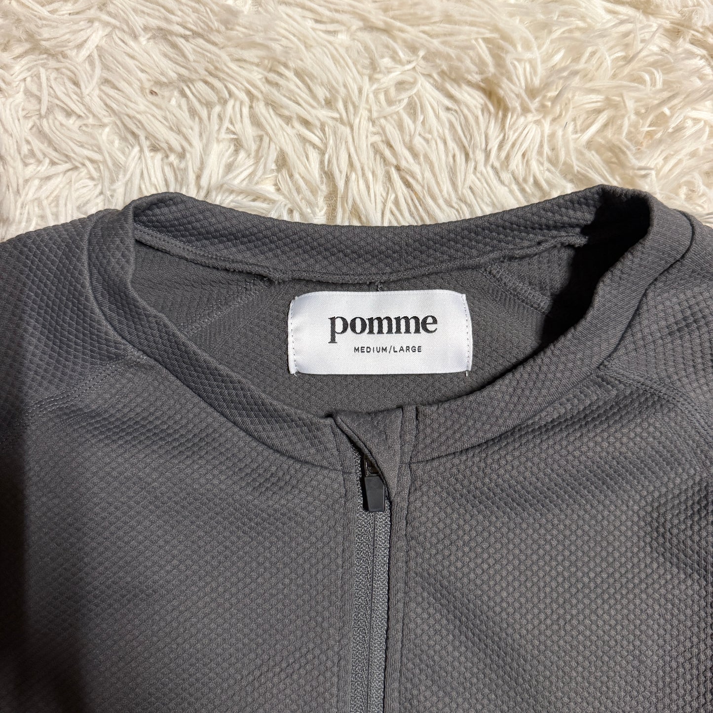 Women’s M/L Grey Pomme Long Sleeve Winter Horseback Riding Shirt