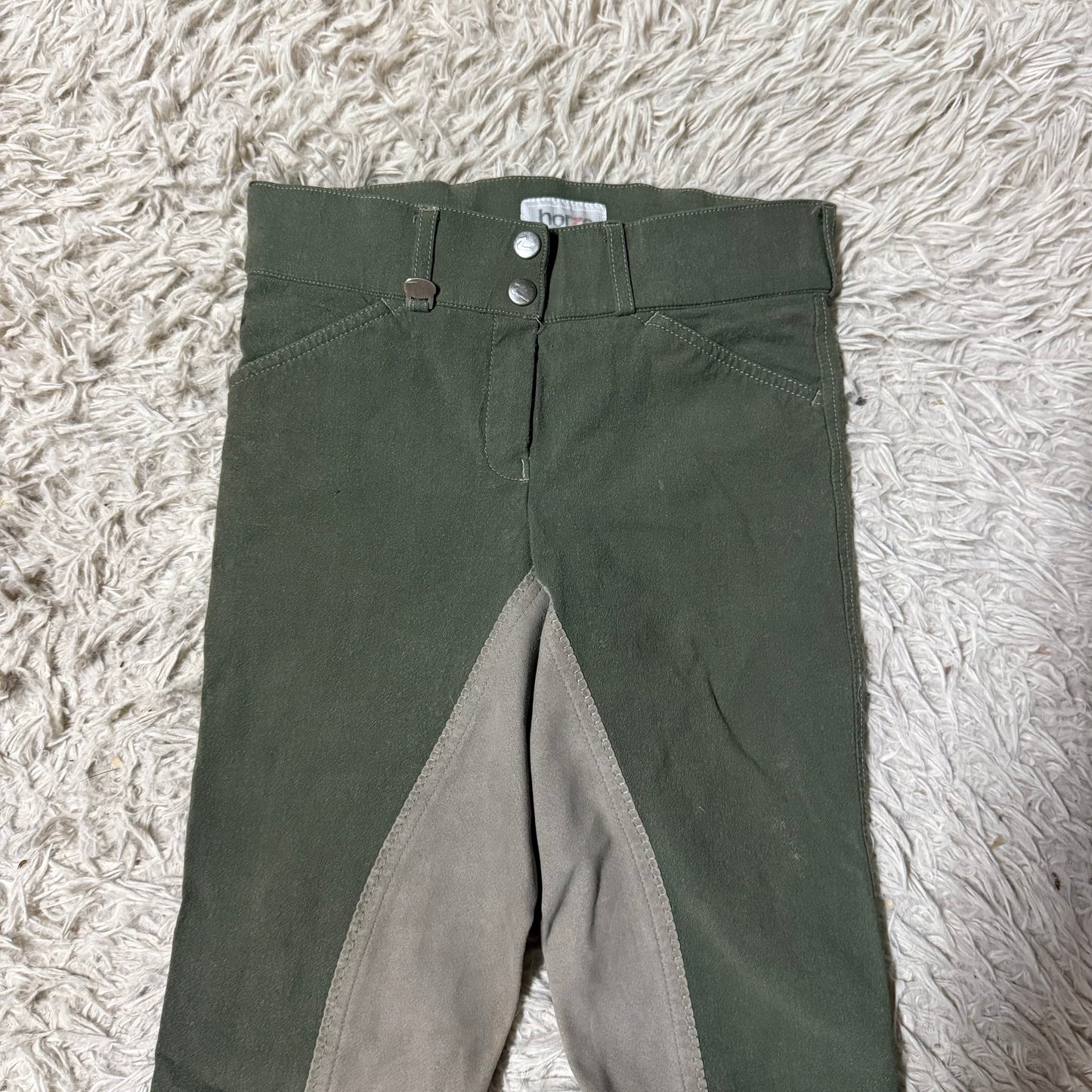 Child’s Large Green Horze Full Seat Horseback Riding Breeches