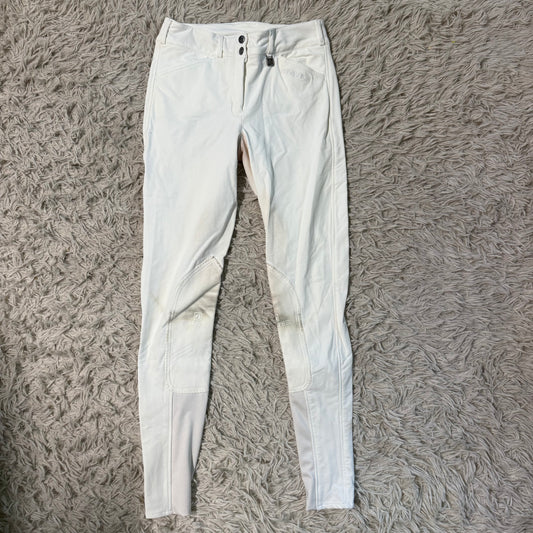 Women’s Size 26L White Romfh Knee Patch Horseback Riding Breeches