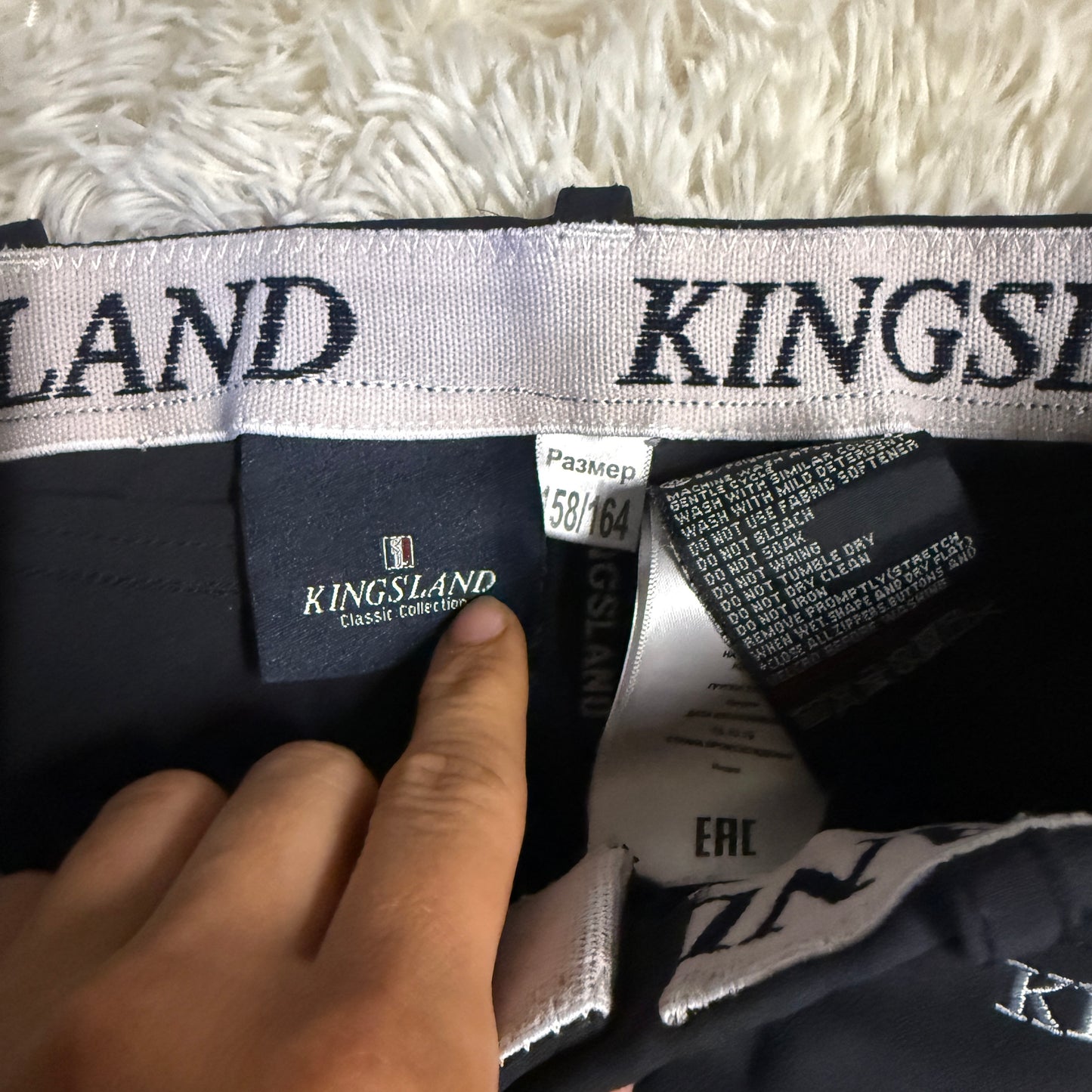 Child’s Size 158/164 (XL) Black Kingsland Full Seat Horseback Riding Breeches