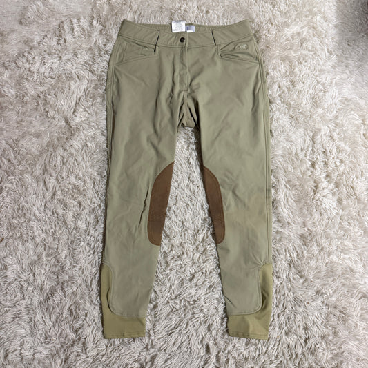 Women’s Size 32L Tan Smartpak Hadley Knee Patch Horseback Riding Breeches