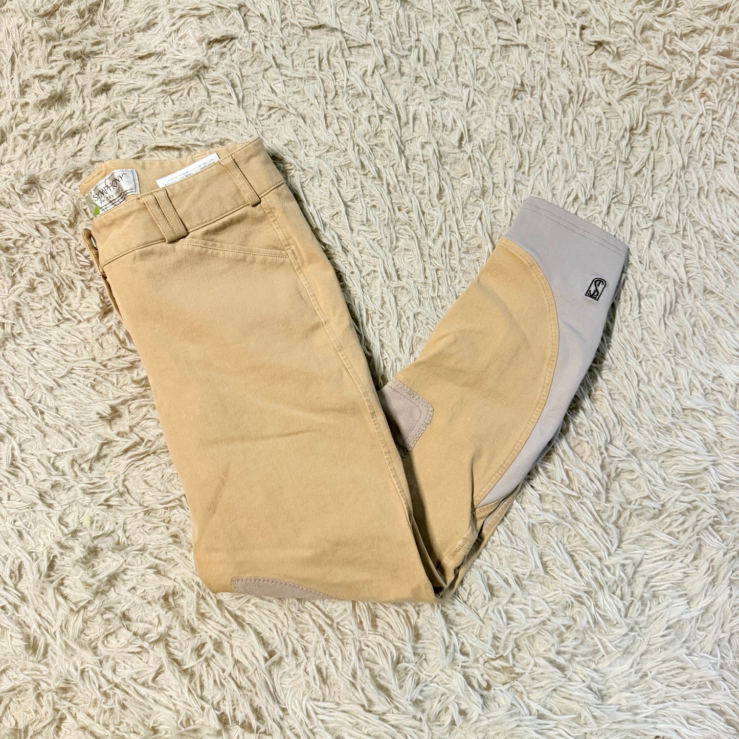 Women’s Size 28L Tan Tredstep Knee Patch Horseback Riding Breeches