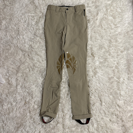 Child’s Size 12R Tan Struck Knee Patch Horseback Riding Jodphurs