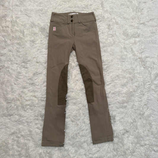 Child’s Size 8L Tan Tailored Sportsman Knee Patch Horseback Riding Jodphurs