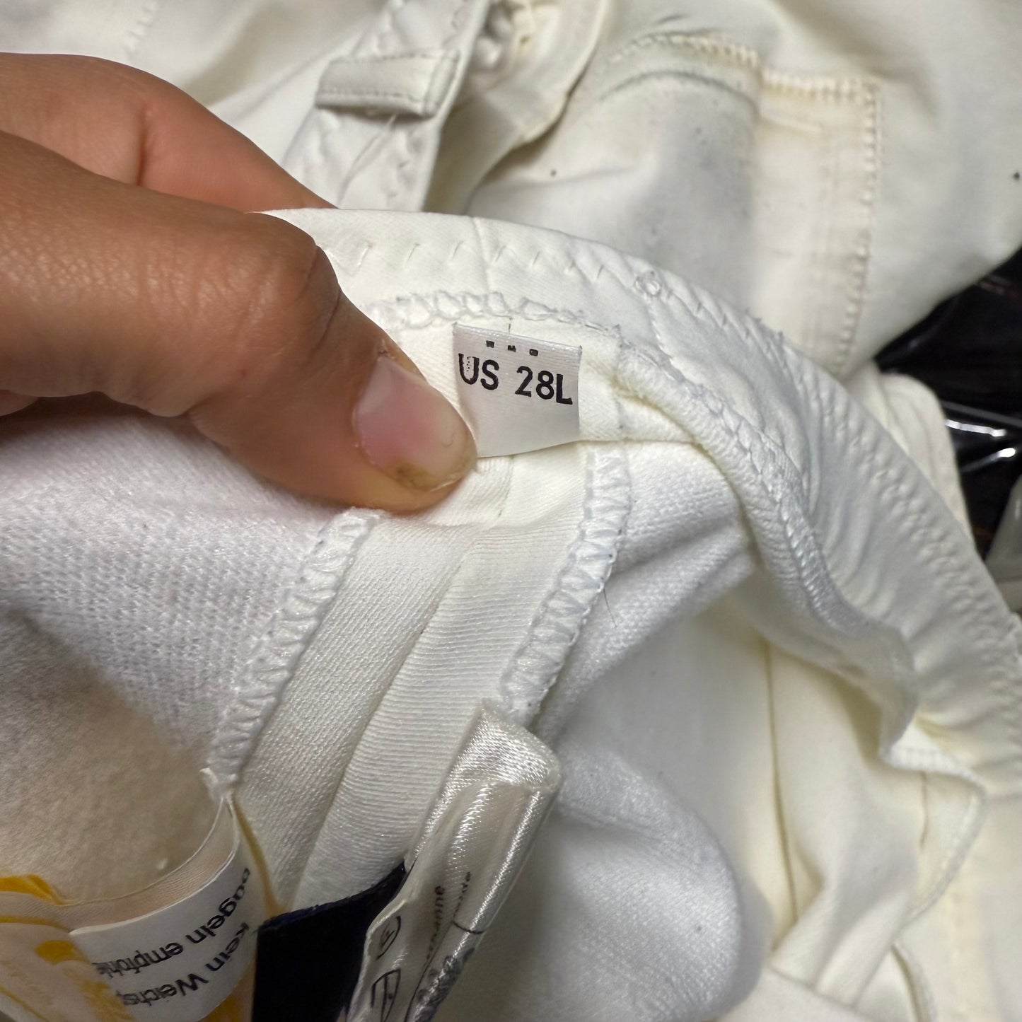 Women’s Size 28L White Golden Dress Full Seat Horseback Riding Breeches