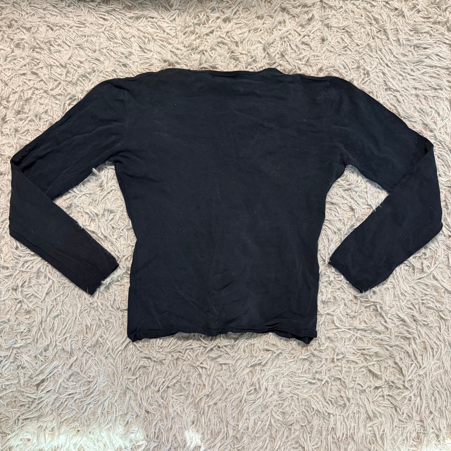 Women’s Small Black Romfh Long Sleeve Horseback Riding Lightweight Sweater