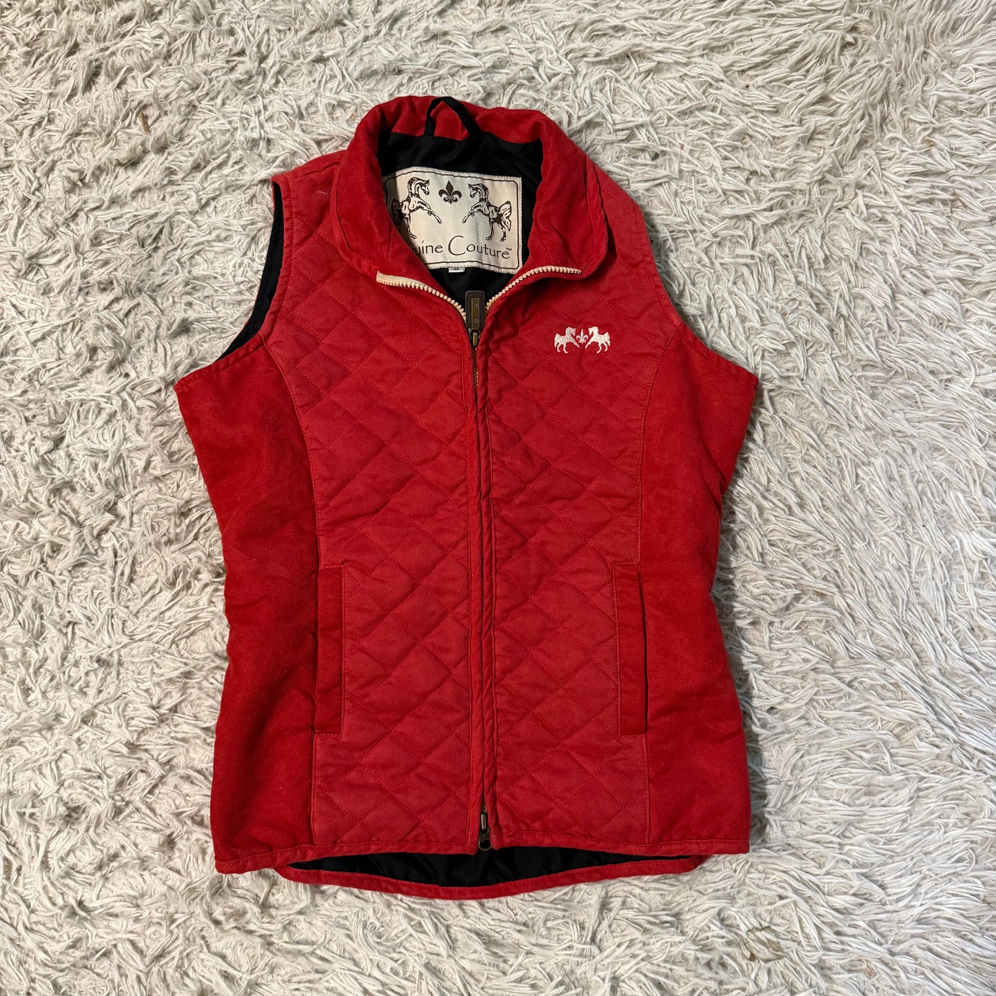 Women’s Small Red Equine Couture Horseback Riding Vest