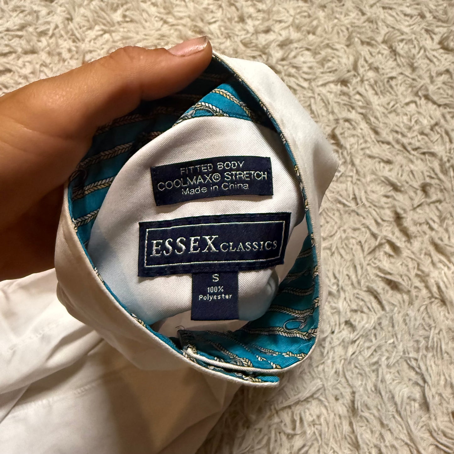 Women’s Small White Essex Classics Long Sleeve Horseback Riding Show Shirt