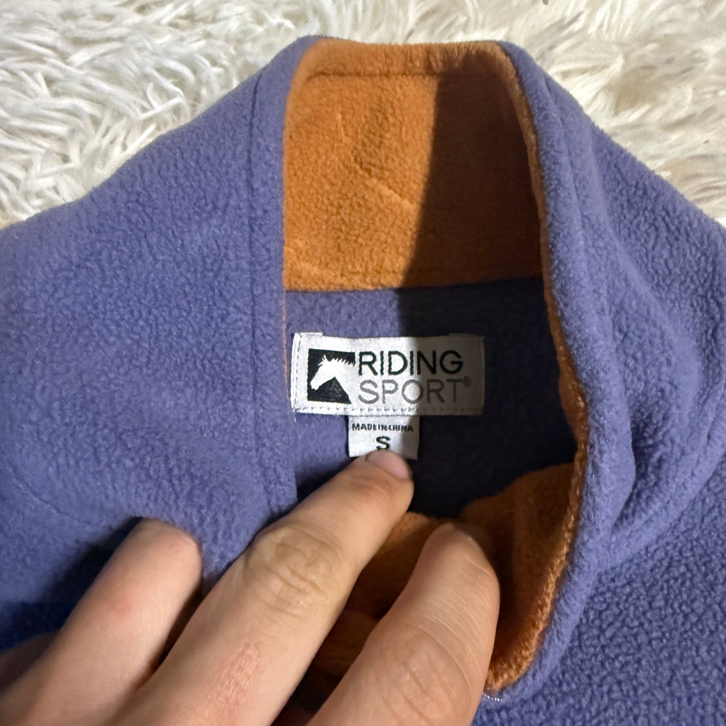 Women’s Small Purple/Orange Riding Sport Long Sleeve Horseback Riding Sweater