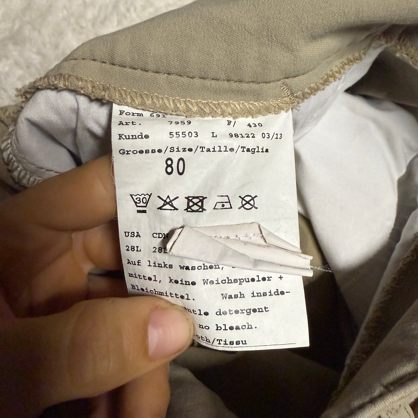 Women’s Size 28L Tan Pikeur Knee Patch Horseback Riding Breeches