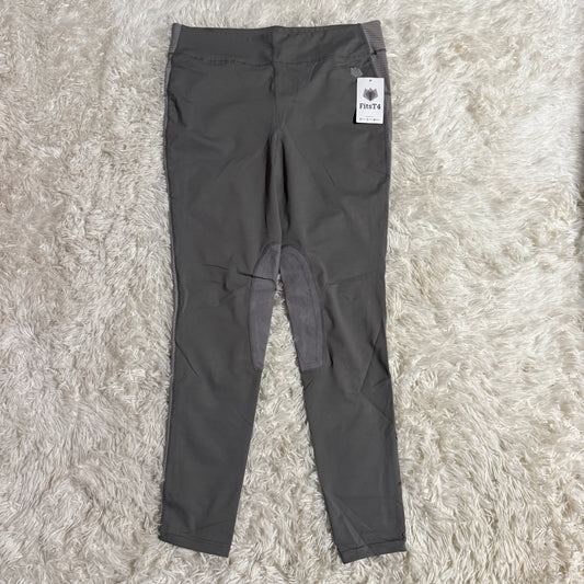 New Large Grey FitsT4 Knee Patch Horseback Riding Tights