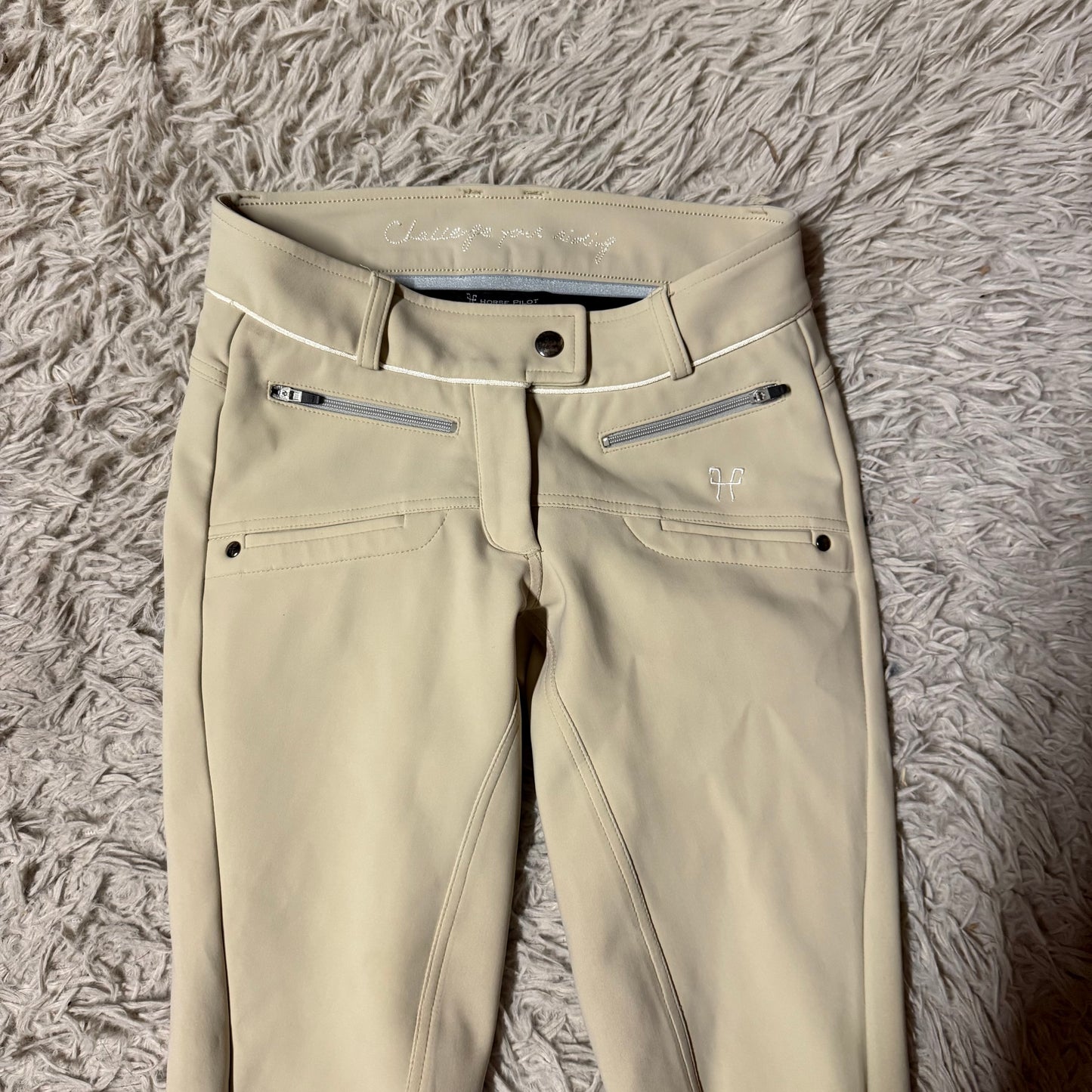 Women’s XS Tan Horse Pilot Knee Patch Horseback Riding Breeches