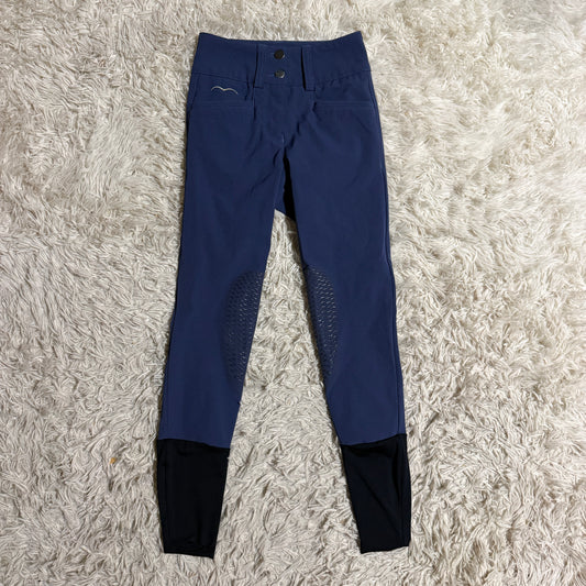 Women’s Size IT34 Blue Animo Knee Patch Horseback Riding Breeches