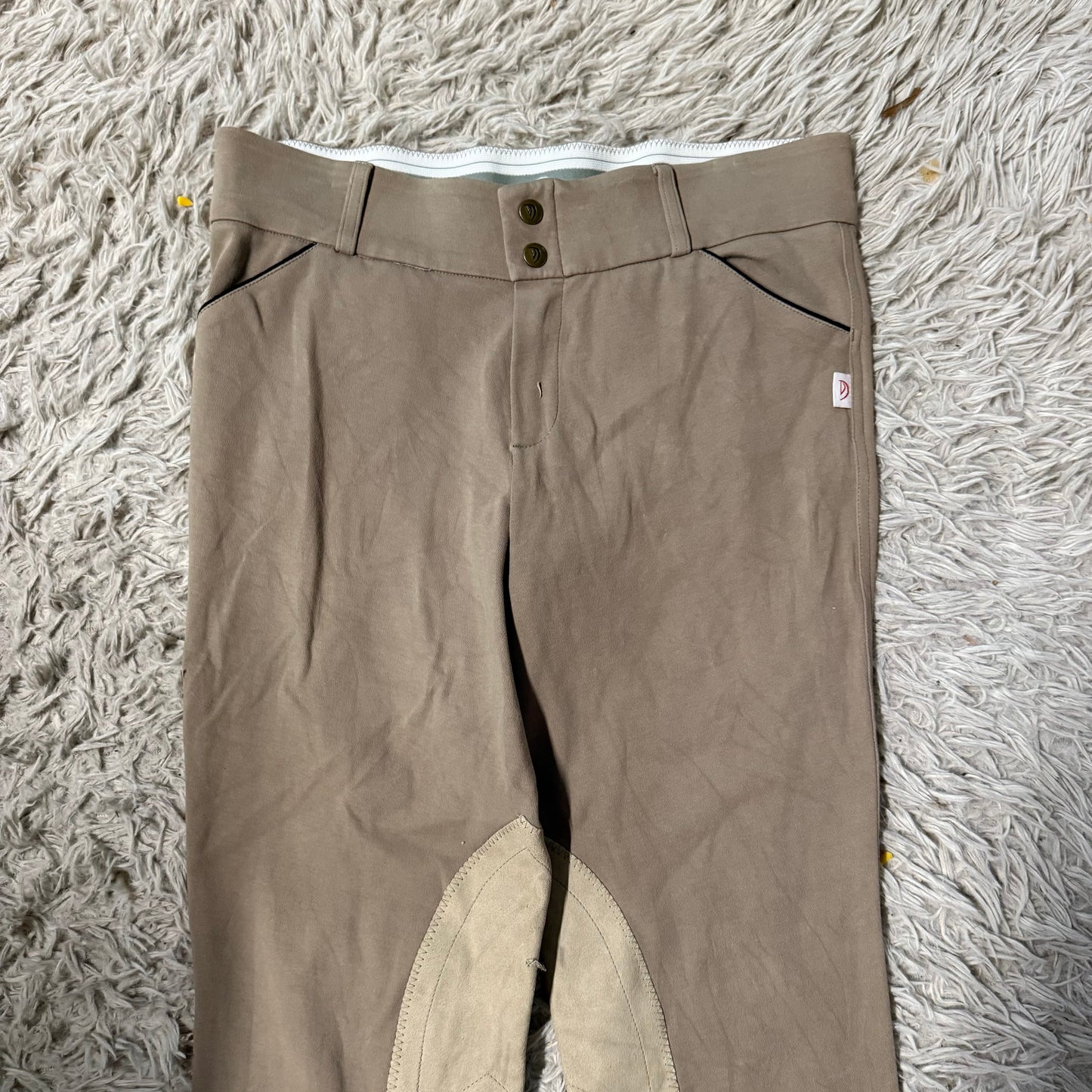Women’s XL Tan Devon Aire Knee Patch Horseback Riding Breeches