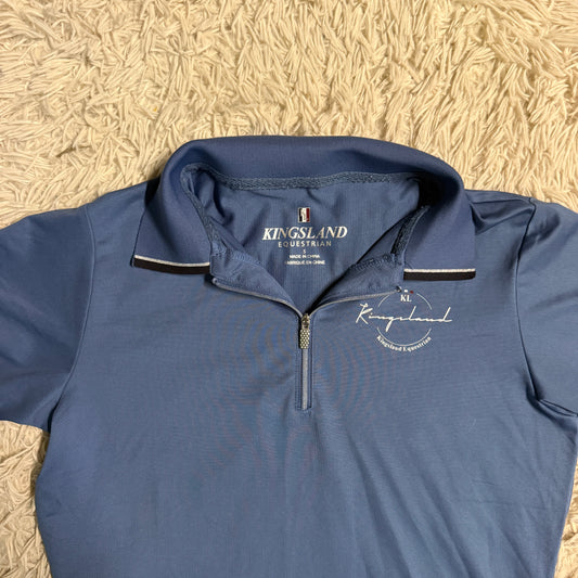 Women’s Small Blue Kingsland Short Sleeve Horseback Riding Sunshirt