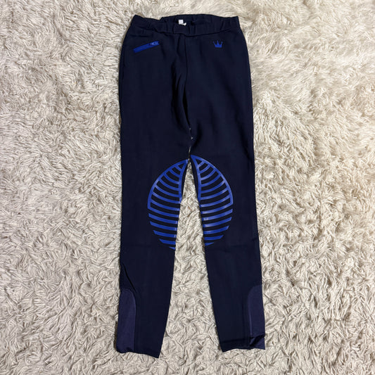 Child’s Size 12R Navy HR Farm Knee Patch Horseback Riding Breeches