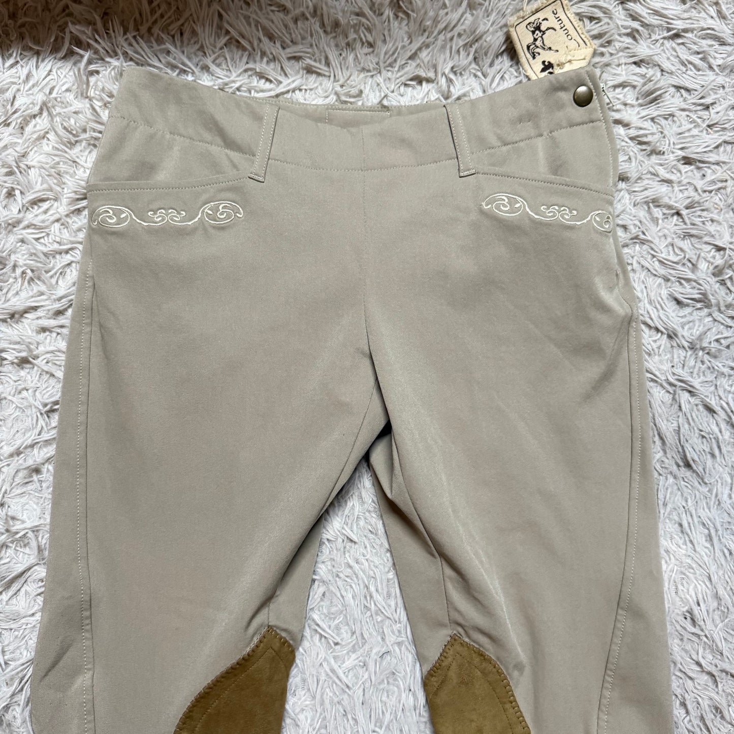 New Women’s Size 26R Tan Equine Couture Knee Patch Horseback Riding Breeches