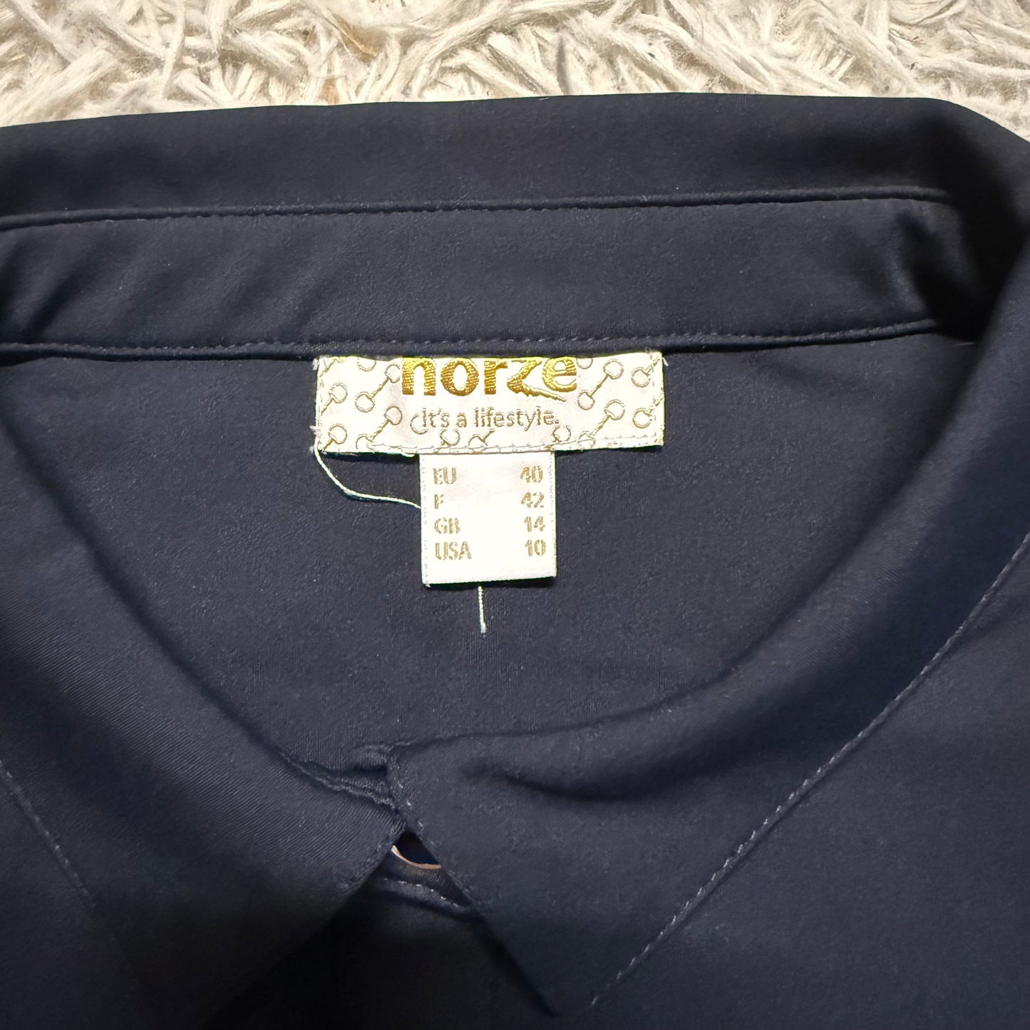 Women’s Size 10 Black Horze Short Sleeve Horseback Riding Polo Shirt