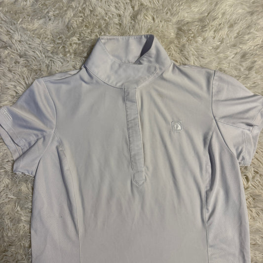 Women’s Medium White Romfh Short Sleeve Horseback Riding Show Shirt