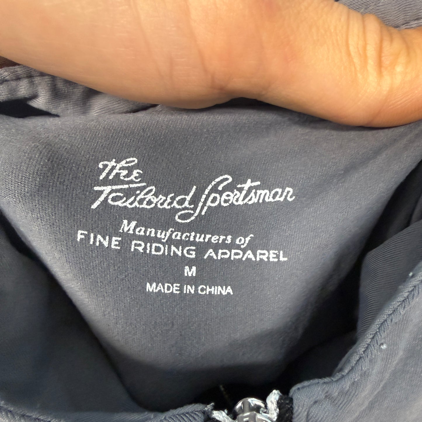Women’s Medium Grey Tailored Sportsman Long Sleeve Horseback Riding Sunshirt