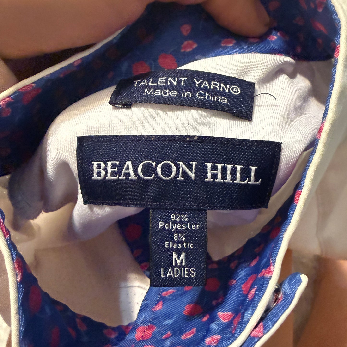 Women’s Medium White Beacon Hill Long Sleeve Horseback Riding Show Shirt