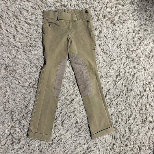 Girl’s Size 8 Tan Ariat Knee Patch Horseback Riding Jodphurs