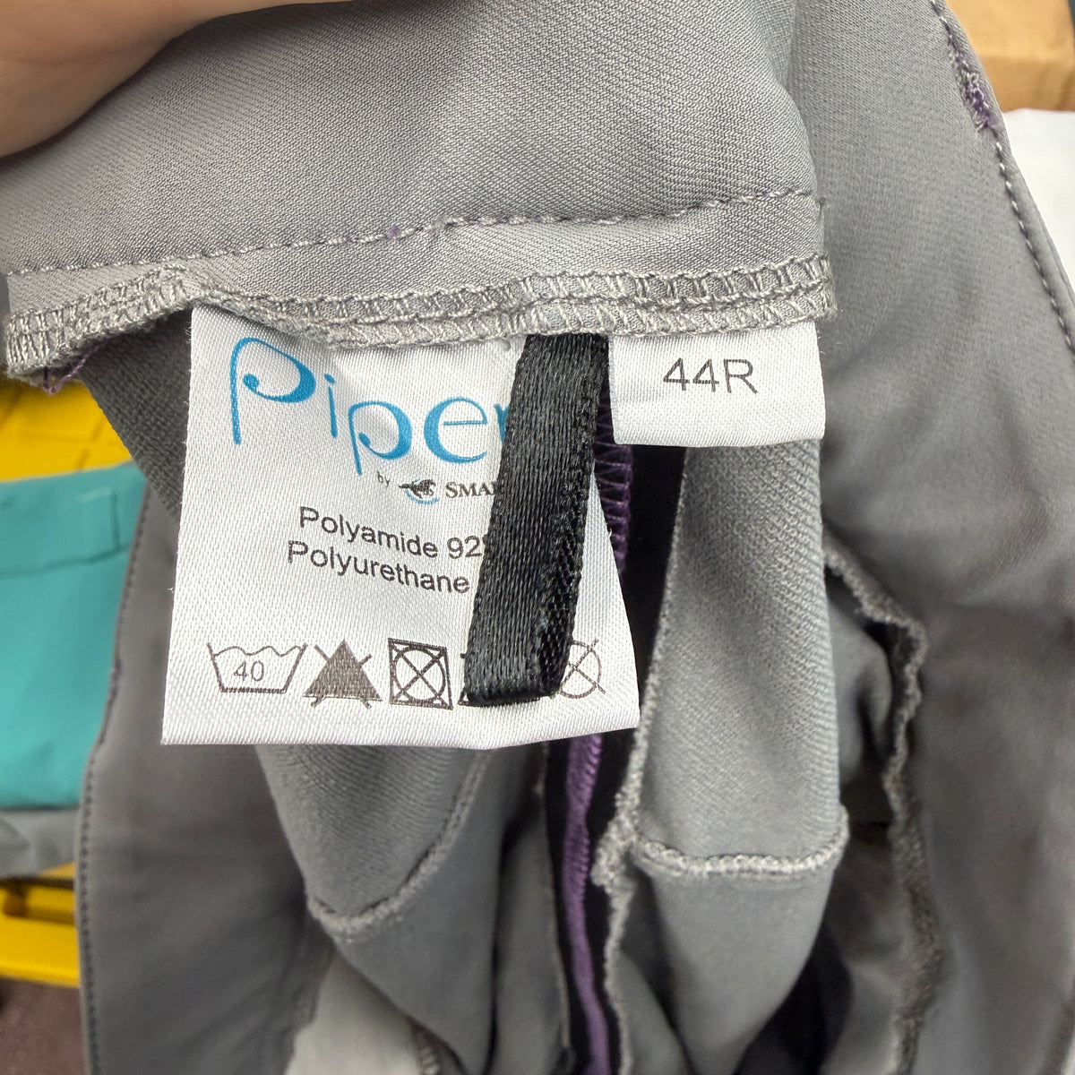 Women’s Size 44R Grey Smartpak Piper Knee Patch Horseback Riding Breeches