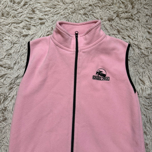 Girl’s Medium Pink Grand Prix Horseback Riding Fleece Vest