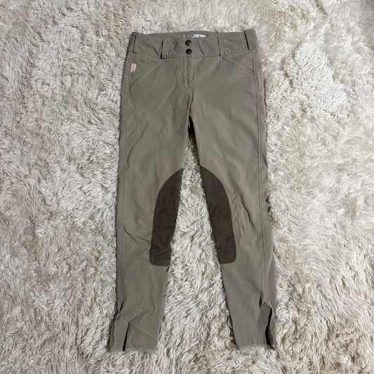 Women’s Size 26R Tan Tailored Sportsman Knee Patch Horseback Riding Breeches