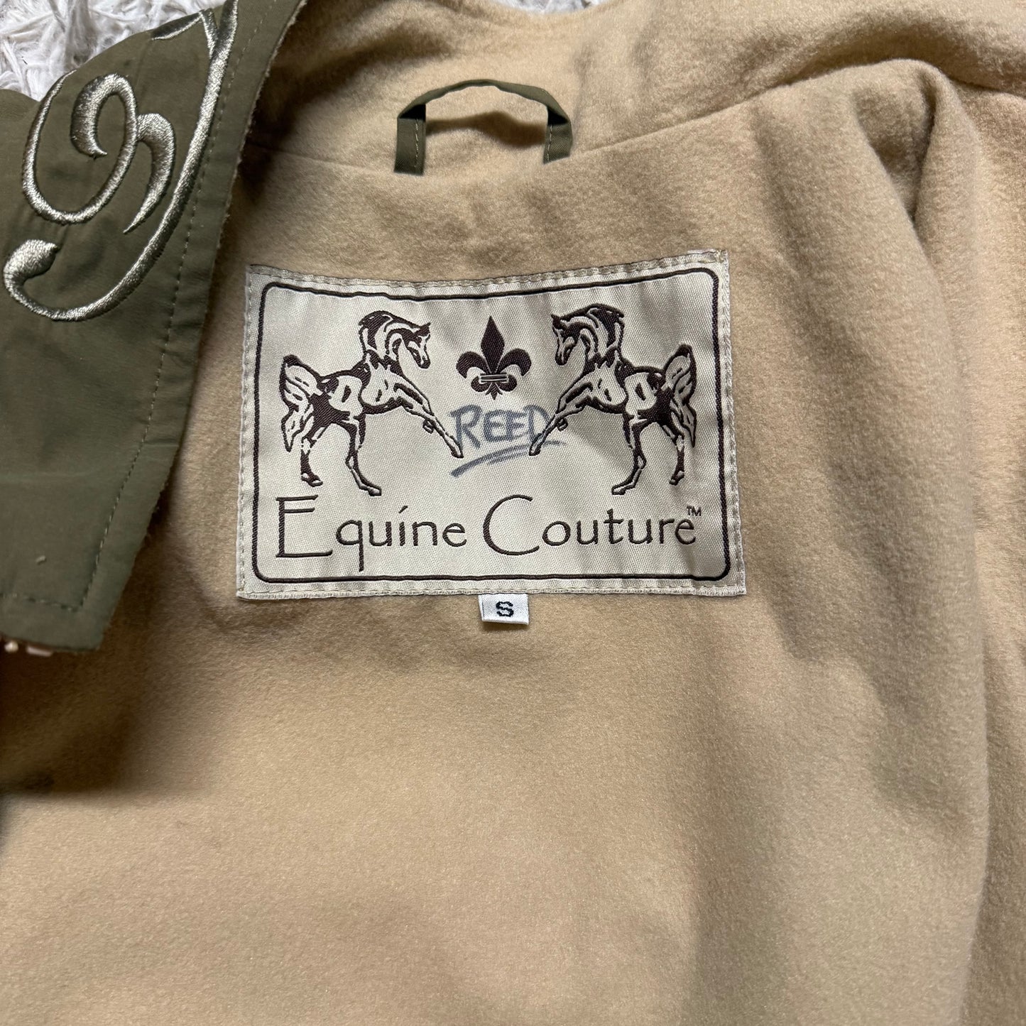 Women’s Small Green Equine Couture Winter Horseback Riding Jacket
