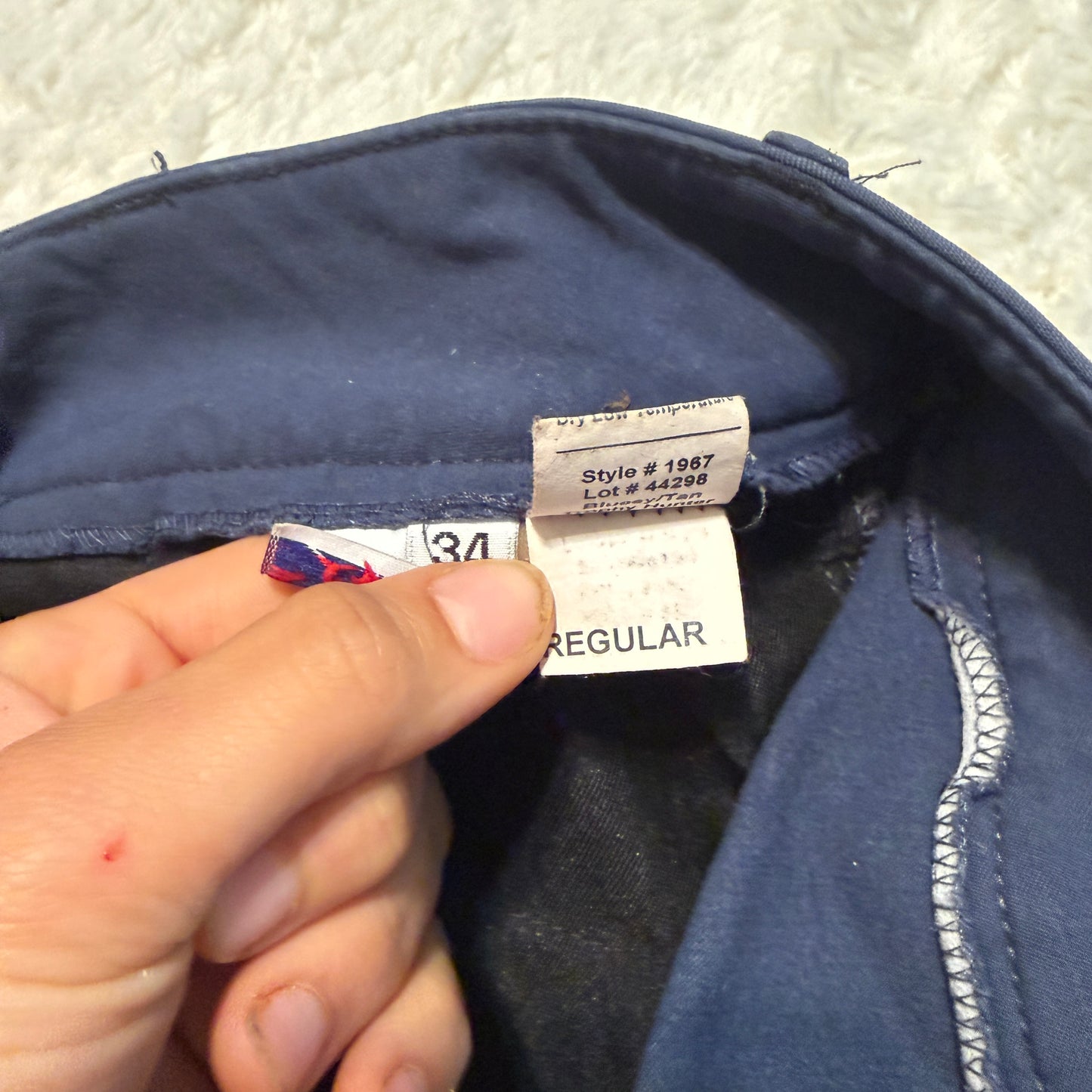 Women’s Size 34R Blue Tailored Sportsman Knee Patch Horseback Riding Breeches