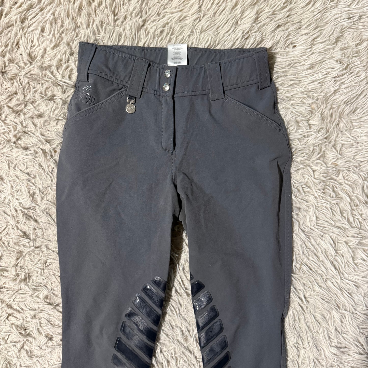 Women’s Size 24R Grey Kastel Denmark Knee Patch Horseback Riding Breeches