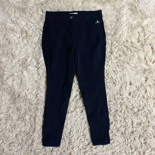 Child’s Size 14R Navy Camp Crossrail Knee Patch Horseback Riding Breeches