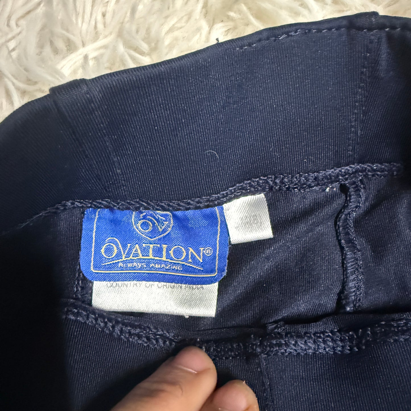 Child’s Size 8 Navy Ovation Knee Patch Horseback Riding Tights