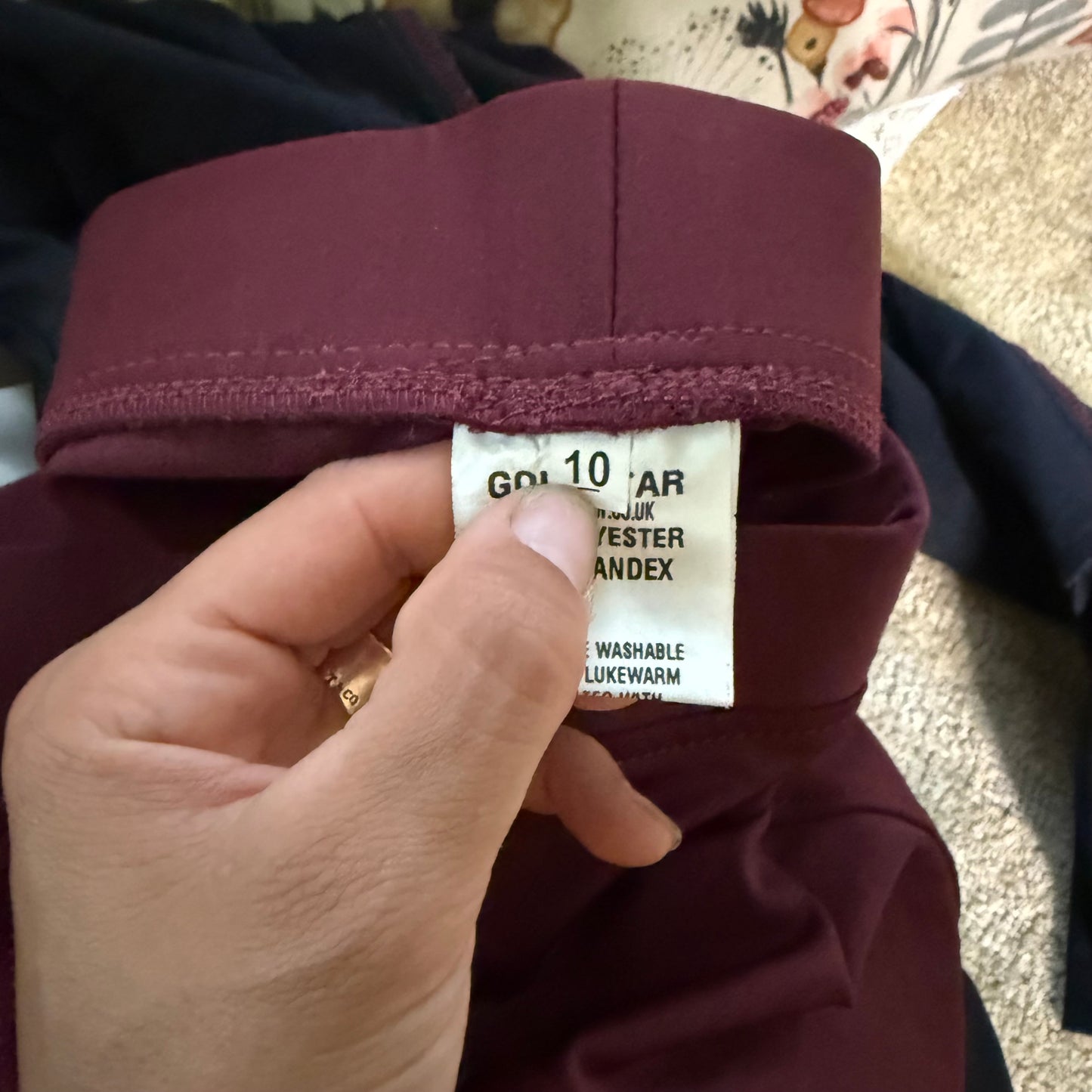 Women’s Size 10 Burgundy Goldstar Equestrian Full Seat Horseback Riding Breeches